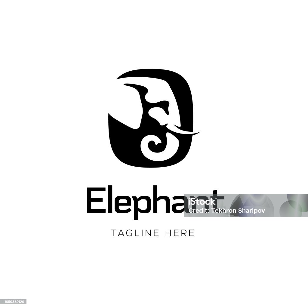 Éléphant signe Logo Design - clipart vectoriel de Éléphant libre de droits