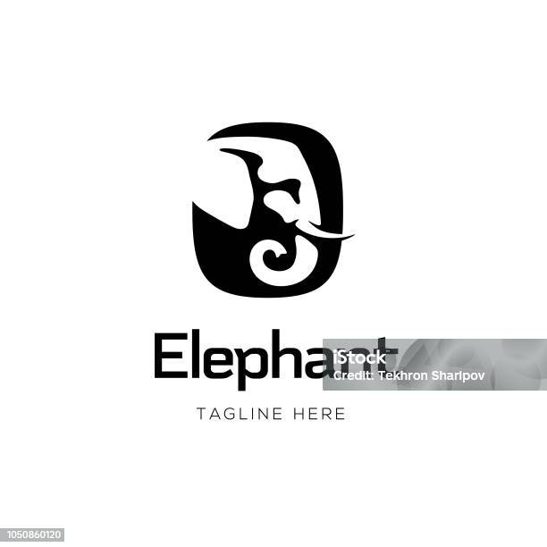 Éléphant Signe Logo Design Vecteurs libres de droits et plus d'images vectorielles de Éléphant - Éléphant, Logo, Icône