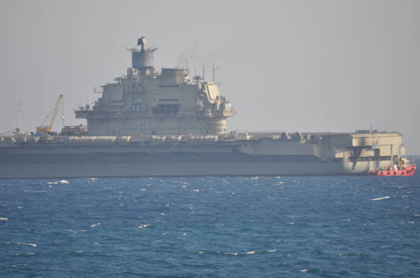 istock The beautiful warship on sea. 1050863098