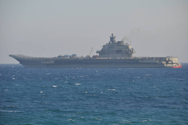 istock The beautiful warship on sea. 1050863122