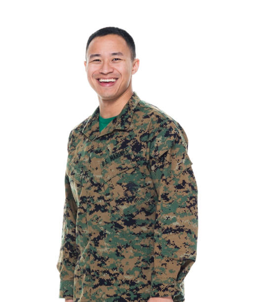 istock US Marine in uniform standing with hands by side 1050863244