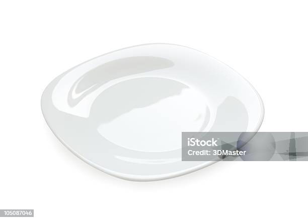 White Plate Isolated Stock Photo - Download Image Now - Clean, Color Image, Crockery