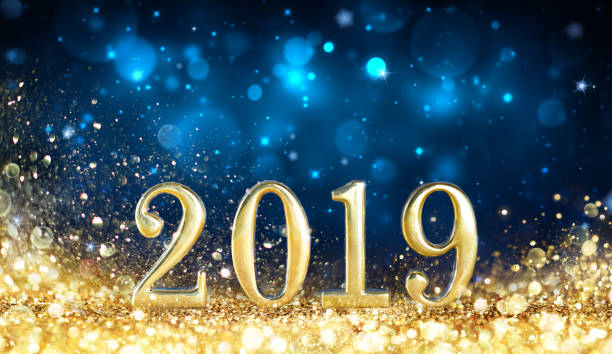 istock Happy New Year 2019 - Glitter Golden Dust 1050874234