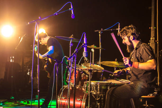 istock Rock n Roll Drummer at the stage 1050874348