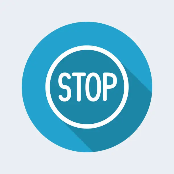 Vector illustration of Stop concept - Vector web icon