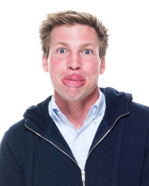 istock Attractive young male is being silly 1050875578
