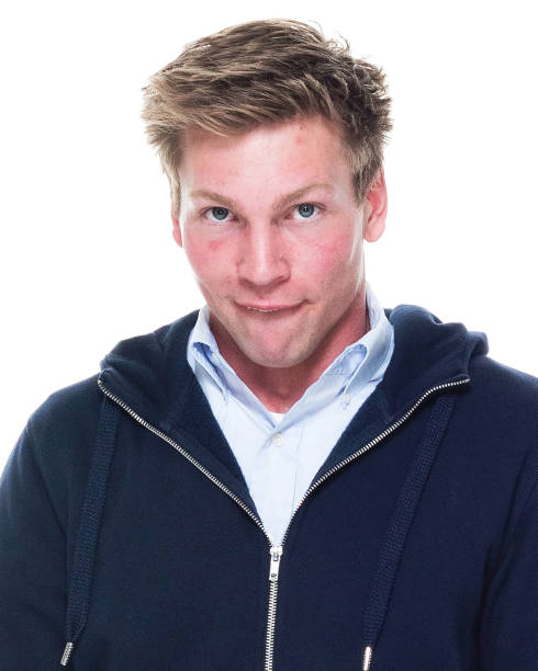 istock Attractive young male is being silly 1050875584