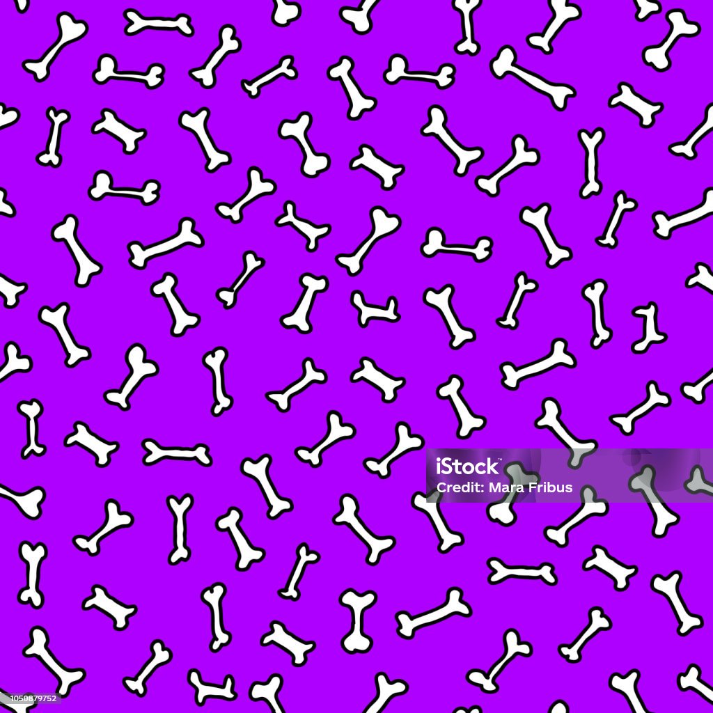 Squeaky Bone Pattern Bones Seamless Pattern Stock Illustration - Download Image Now ...