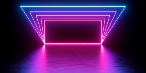 3d Render Abstract Minimal Background Glowing Lines Tunnel Arch Corridor Pink Blue Neon Lights Ultraviolet Spectrum Virtual Reality Laser Show Stock Photo - Download Image Now - iStock 3d Render Abstract Minimal Background Glowing Lines Tunnel Arch Corridor Pink Blue Neon Lights Ultraviolet Spectrum Virtual Reality Laser Show Stock Photo - Download Image Now - iStock