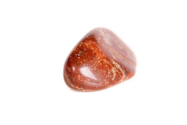 istock Macro mineral stone jasper on a white background 1050883262