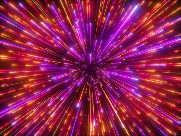 istock 3d render, red sparkling fireworks, big bang, galaxy, abstract cosmic background, falling stars, celestial cosmos, beauty of universe, speed of light, neon infrared light, outer space, glow 1050883286