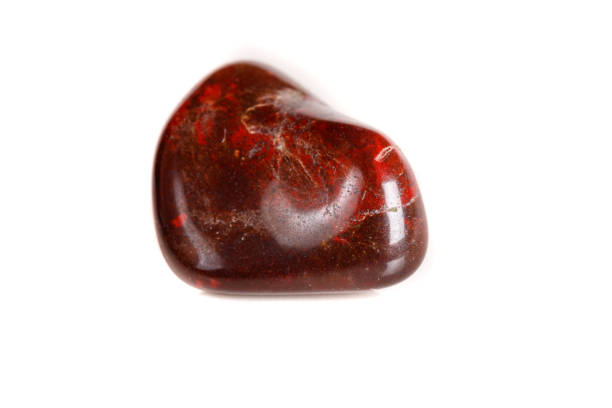 istock Macro mineral stone jasper on a white background 1050883346