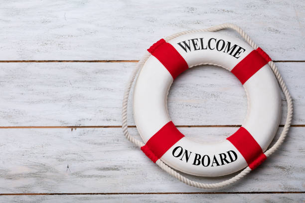 istock Welcome Onboard Text On Lifebuoy 1050886432
