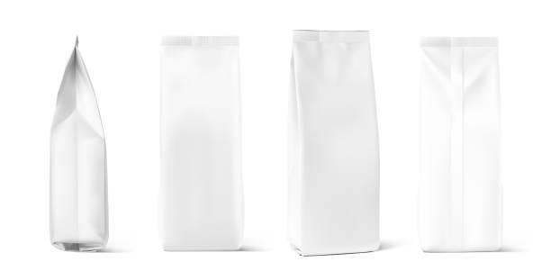 白い背景で隔離の袋をモックのセットです。 - coffee package点のイラスト素材／クリップアート素材／マンガ素材／アイコン素材