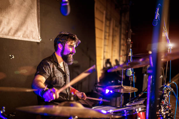 istock Rock n Roll Drummer at the stage 1050891758