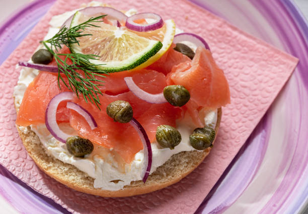 istock Salmon sandwich closeup 1050905784