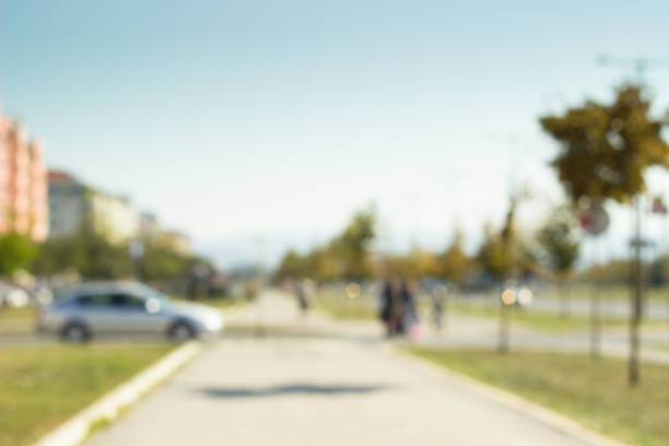 istock Defocused multi-generation family walk on the sidewalk 1050909968