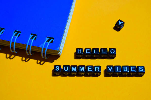 istock Hello summer vibes on wooden blocks. business concept 1050915278