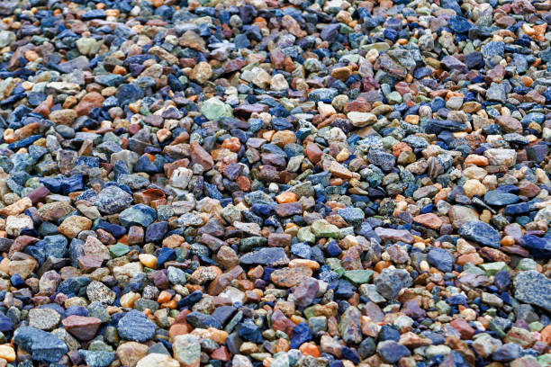 Crushed stones texture background. Stones construction rocks.