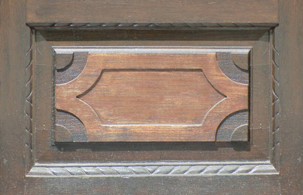 istock Wooden frame made of two types of woods 1050933258