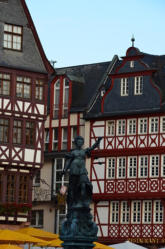 Lady justice on the Roemer place in Frankfurt