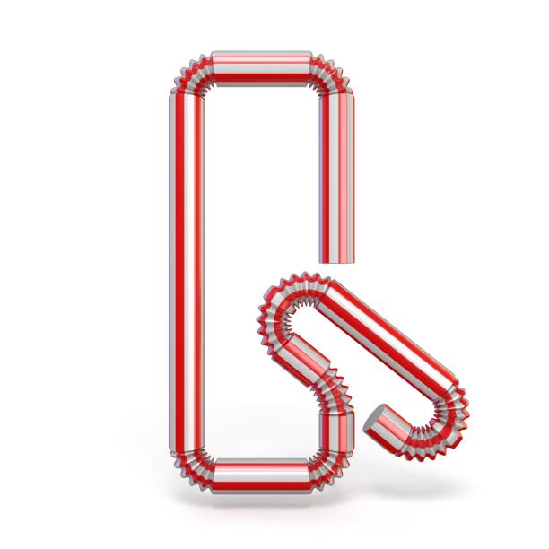 istock Drinking straw font Letter Q 3D 1050941684