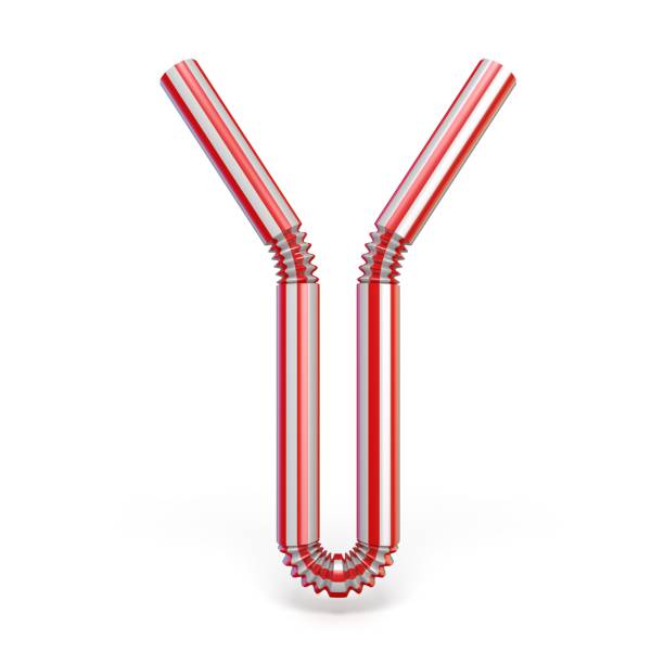 istock Drinking straw font Letter Y 3D 1050941732