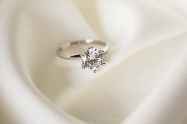 istock Jewelry wedding diamond ring close up 1050964384