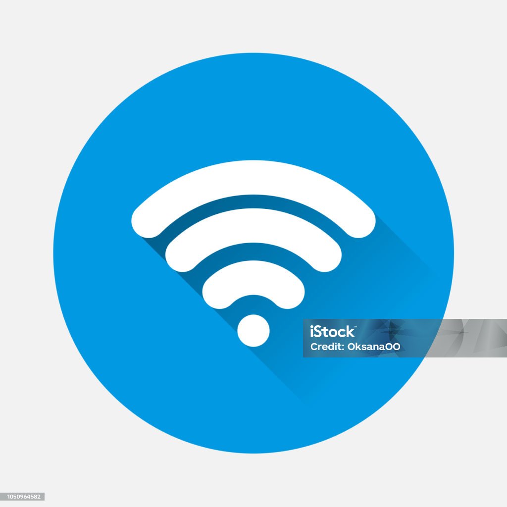 Biểu Tượng Vector Wifi Trên Nền Xanh Logo Wifi Hình Ảnh Phẳng Với ...