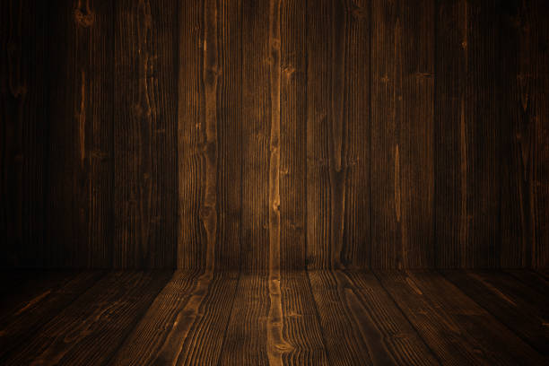 istock Grunge dark wood background wall and floor. wooden texture. surface, display backdrop, put product. 1050964836
