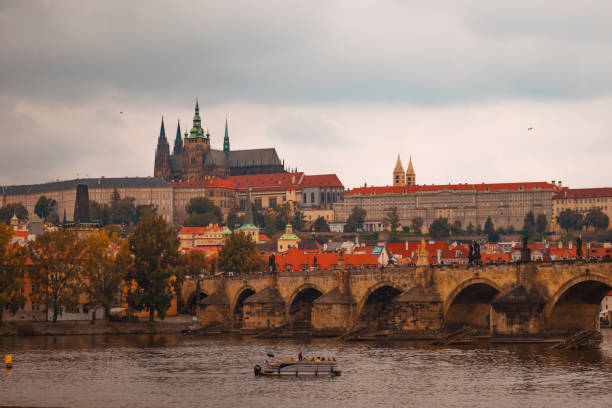 istock Charles Bridge on the Vltava River in Prague 1050973286
