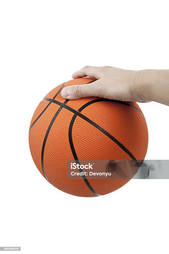 Basketball Orange Basketball with white background Basketball - Ball Stock Photo