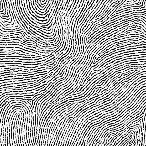 отпечаток пальца бесшовный фон на квадратной форме. - fingerprint thumbprint track human finger stock illustrations