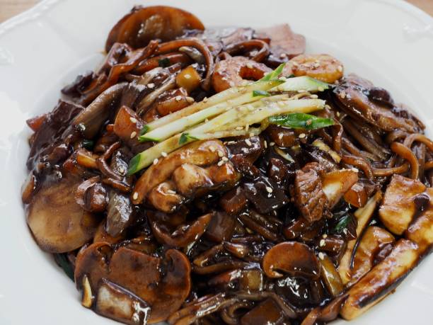 istock Korean food Seafood jajangmyeon 1050990146