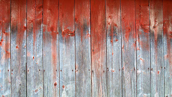 Weathered Background of Red Barn Boards in Colorado