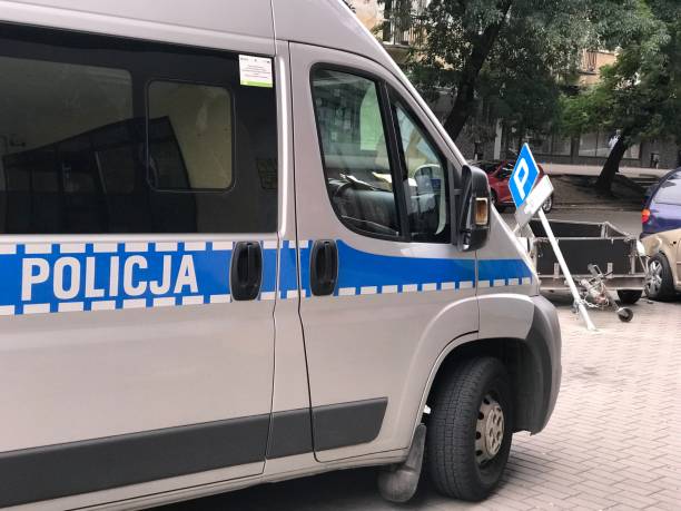 istock Police van Standing in the street 1050999380