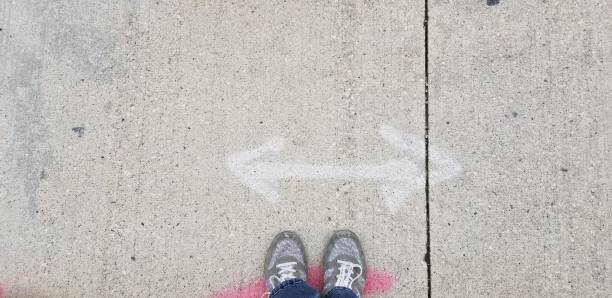 istock Standing near a spray painted line, 1051018340