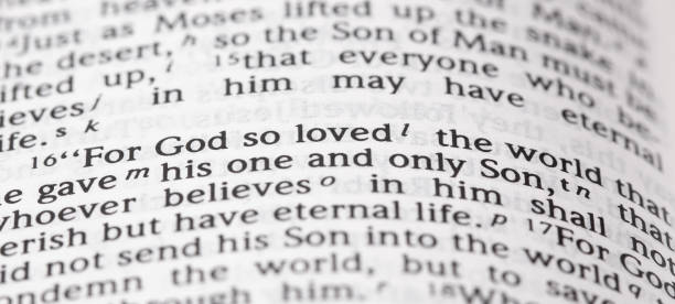 For God So Loved the Word That He Gave His One and Only Son stock photo