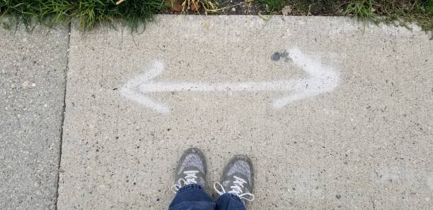 istock Standing near a spray painted line, 1051018430