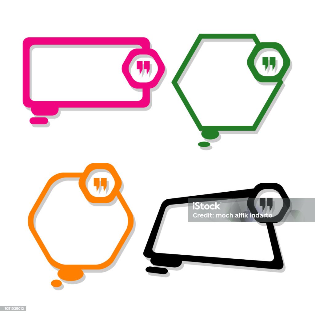 Modern Creative Quotation Box Bubble Speech Talk Frame Element ...