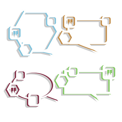 Talk Frame Animation Modern Creative Quotation Box Bubble Speech Talk Frame Element ...