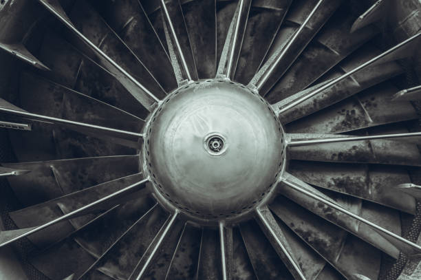 istock aircraft engine propeller in black and white 1051044692