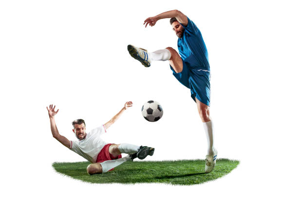 istock Football players over white background 1051058720