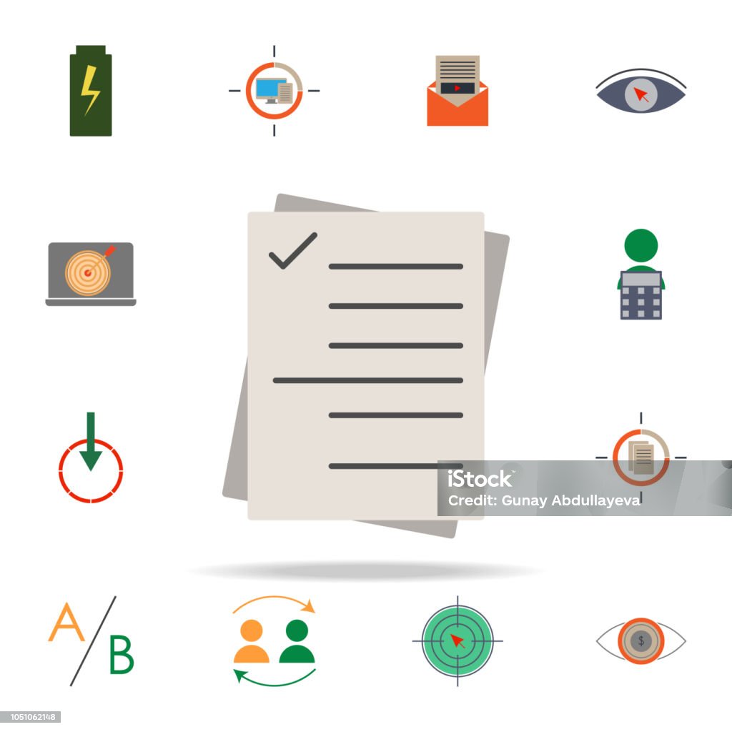 colored pre-testing icon. marketing icons universal set for web and mobile colored pre-testing icon. marketing icons universal set for web and mobile on white background Activity stock vector