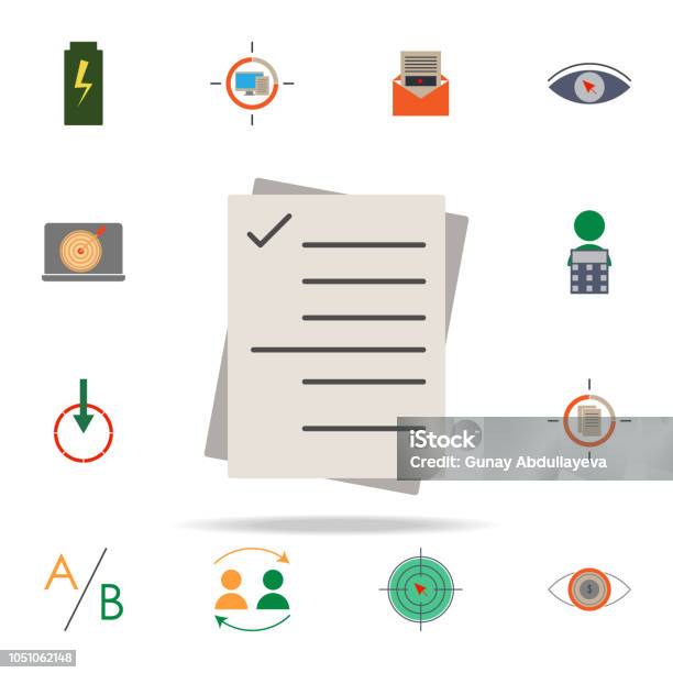 Colored Pretesting Icon Marketing Icons Universal Set For Web And Mobile Stock Illustration - Download Image Now