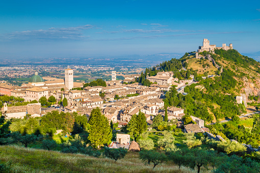 Aerial view of the city of Siena, Tuscany, Italy