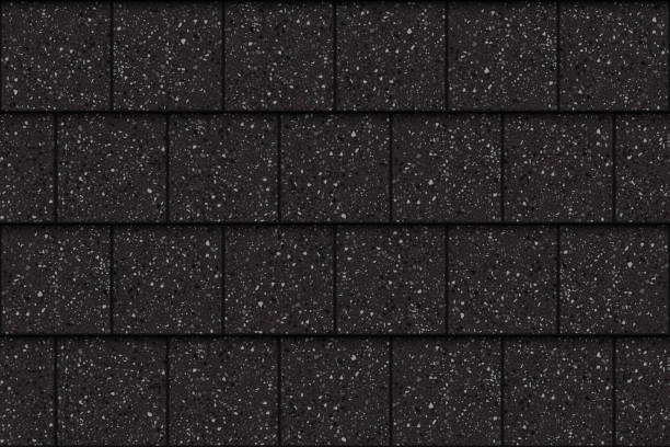 Asphalt roof shingles, seamless pattern Squares, vector illustration Tile stock illustrations