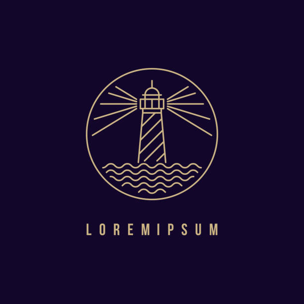 Light house logo design Vector illustration EPS 10 beacon stock illustrations