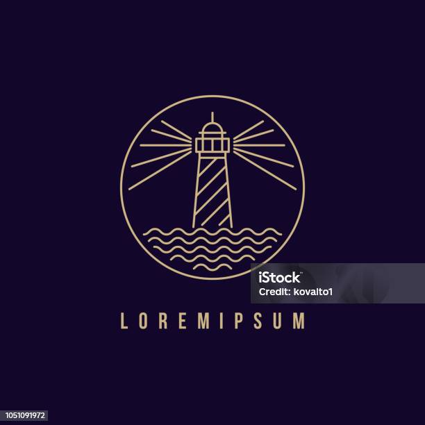 Light House Logo Design Stock Illustration - Download Image Now - Lighthouse, Logo, Icon Symbol