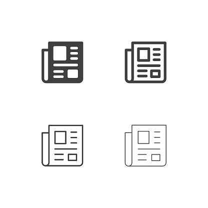 Newspaper Icons Multi Series Vector EPS File.